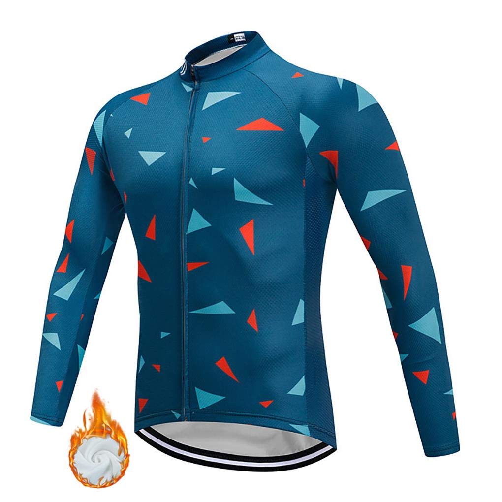 Moxilyn Odzież rowerowa, jesienno-zimowa koszulka rowerowa, kurtka przeciwdeszczowa, wodoszczelna, wiatroszczelna, oddychająca, ciepła kurtka polarowa, na rower górski, widoczność odblaskowa na jesień / zimę