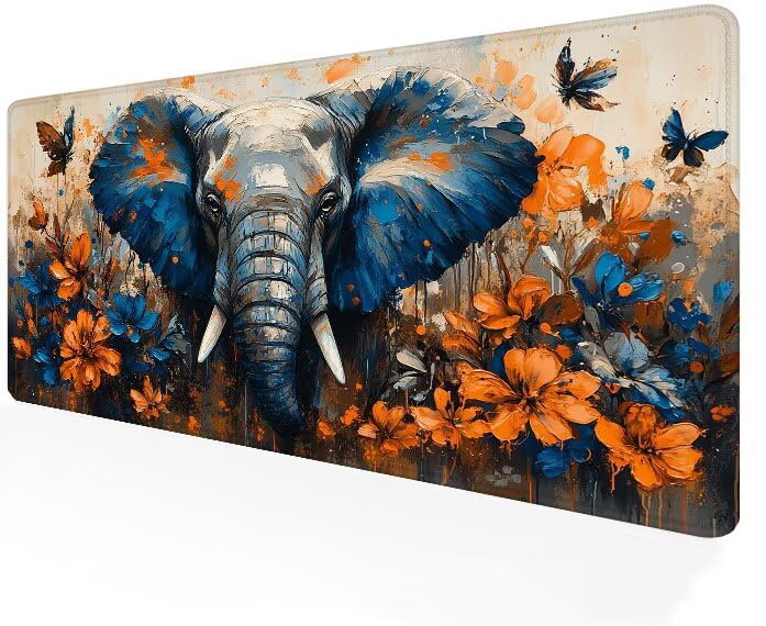 Grand tapis de souris bleu 1200x400mm pour confort de bureau