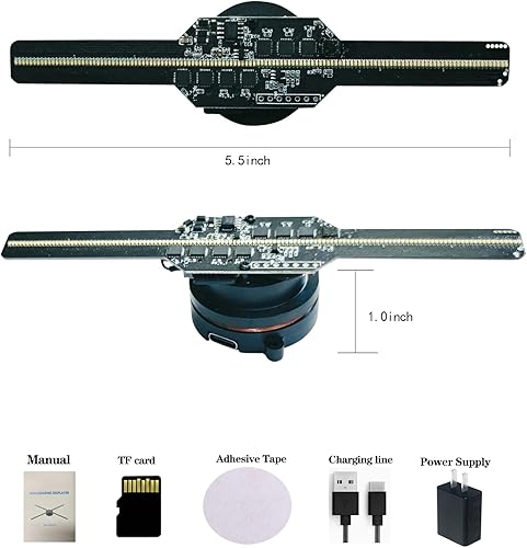 Miniatura 3 de Missyou Proyector 3DHologramFan 5.5 pulgadas Wi-Fi LED holográfico HD LED árbol de Navidad holográfico para publicidad de Halloween, eventos,