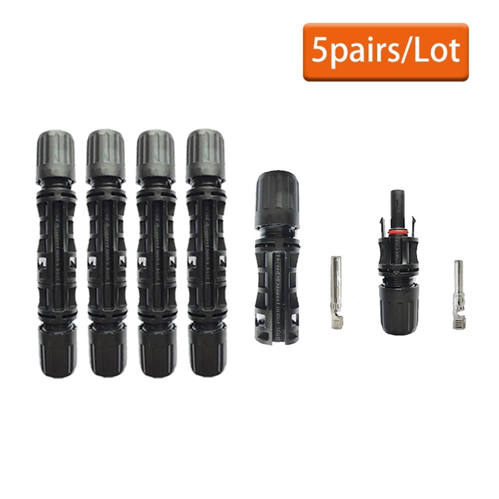 1500V 1000VDC 30A 50A Connettore solare maschio e femmina Connettore pannello solare for pannello solare fotovoltaico On/Off 1/5/10/20/30 coppie(Dark Grey,10 Pairs)