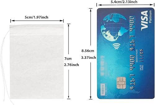 Miniatura 9 de Eketirry 200 bolsas de filtro de té para té suelto, bolsas de té vacías, material de papel de pulpa de madera natural, bolsas de filtro de té