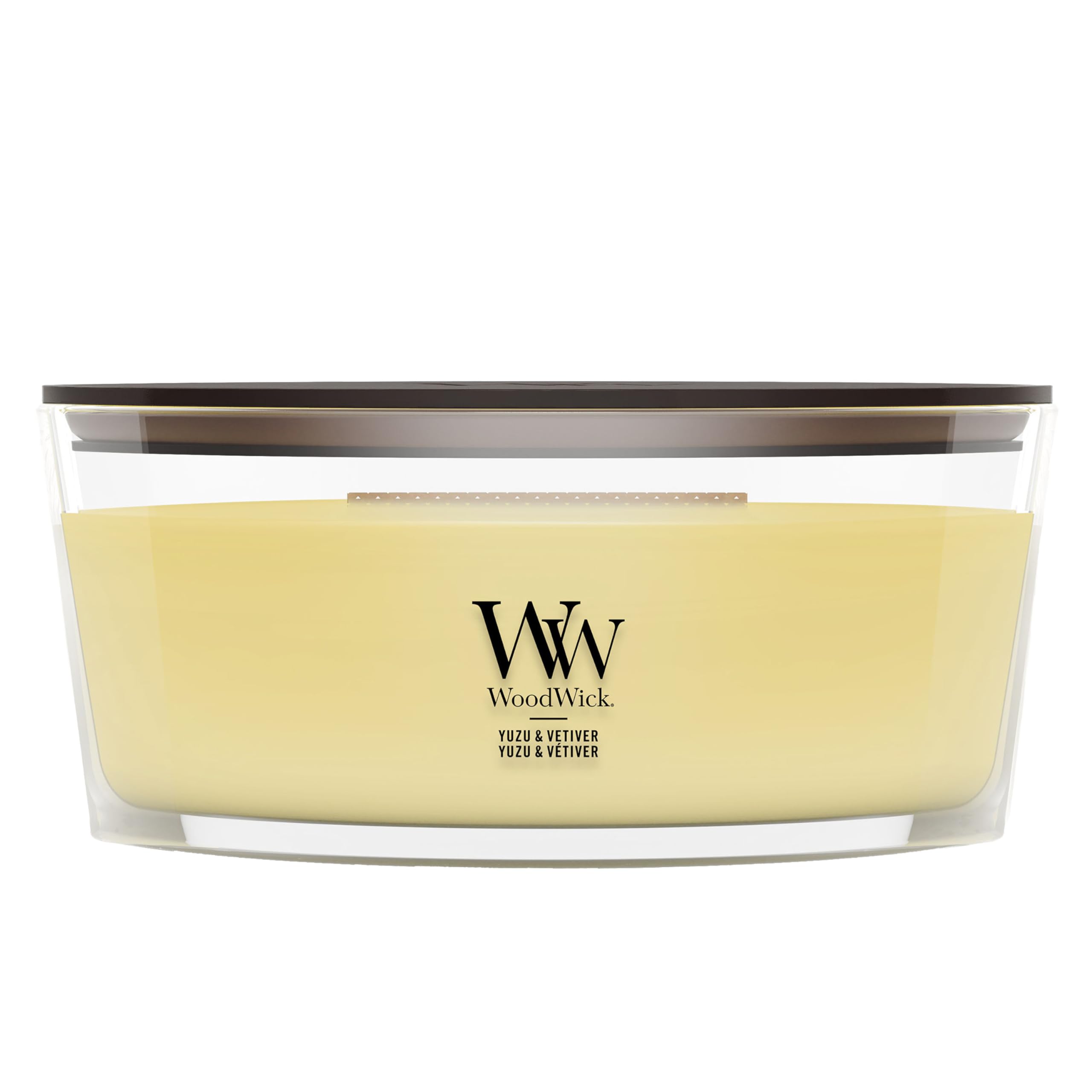 WoodWick | Ellipsenkerze | Yuzu & Vetiver | Tolles Geschenk für Frauen