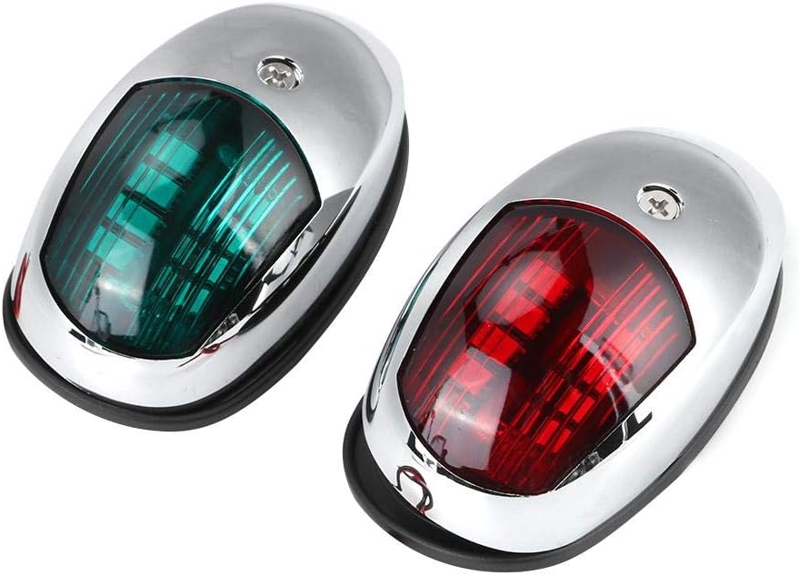 Tbest Marine Navigation Lights,Led Red And Green Lights For Boat,12V LED Marine Navigation Light Green Starboards Red Port Lamp Side Mount for 20m Boat Maximum Led Navigation Lights Marine led