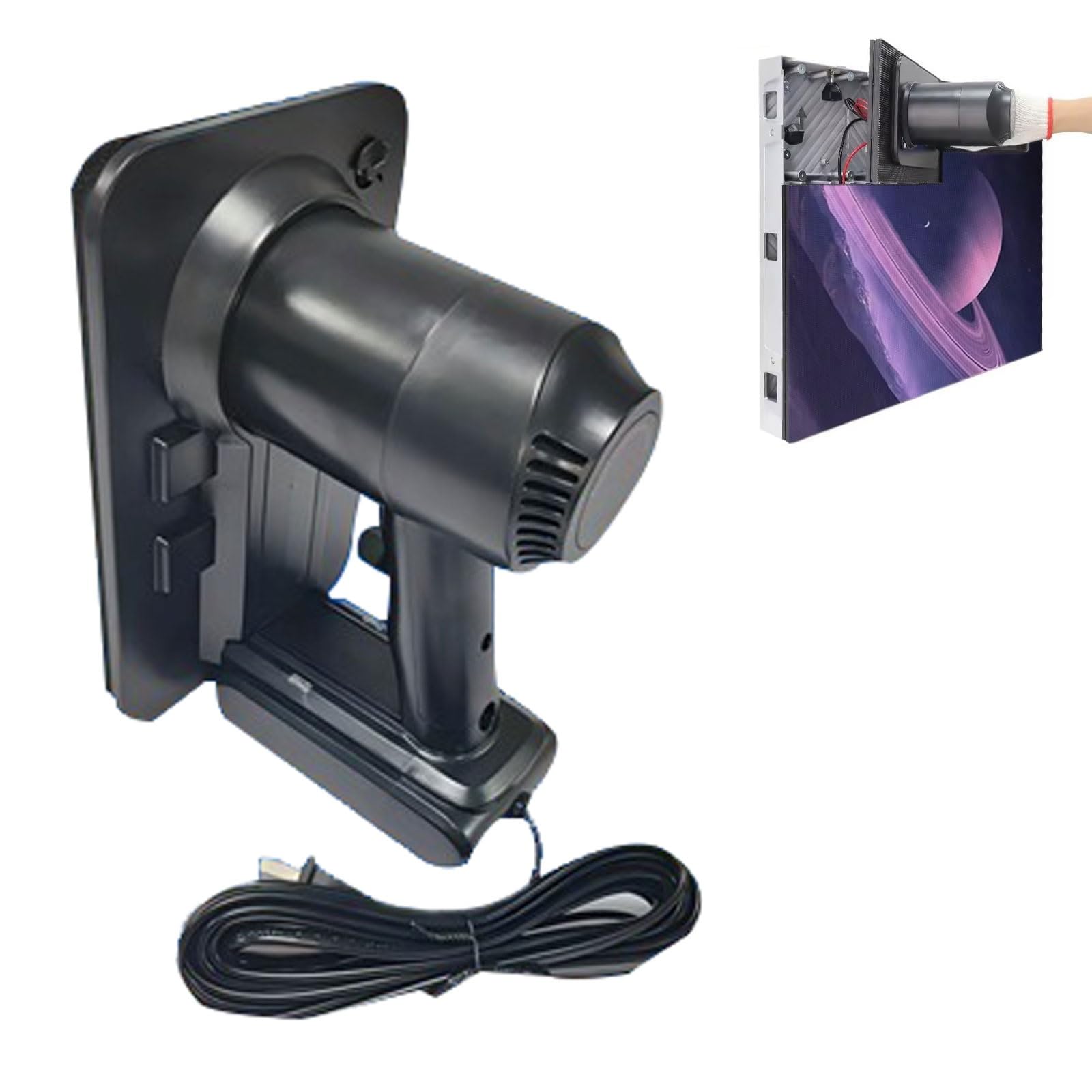 Eoweiot Electric Suction Cup for LED Displays, Versatile Vacuum Tool, 66LB Lift Capacity, 3 Pad Sizes,for Tile and Studio Maintenance (Plug)