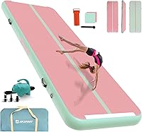 Vista 9 de AKSPORT Colchoneta inflable de gimnasia de 10 pies, 13 pies, 16 pies, 20 pies, 23 pies, con bomba de aire, para uso doméstico, entrenamiento