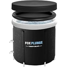 Ice Bath Tub,87Gal Cold Plunge Tub for Athletes,Ice Plunge Barrel with 2 Drains for Chiller,Cold Plunge to Muscle Recovery Cold Water Therapy - Portable Ice Pod and Cover for Indoor&Outdoor Use