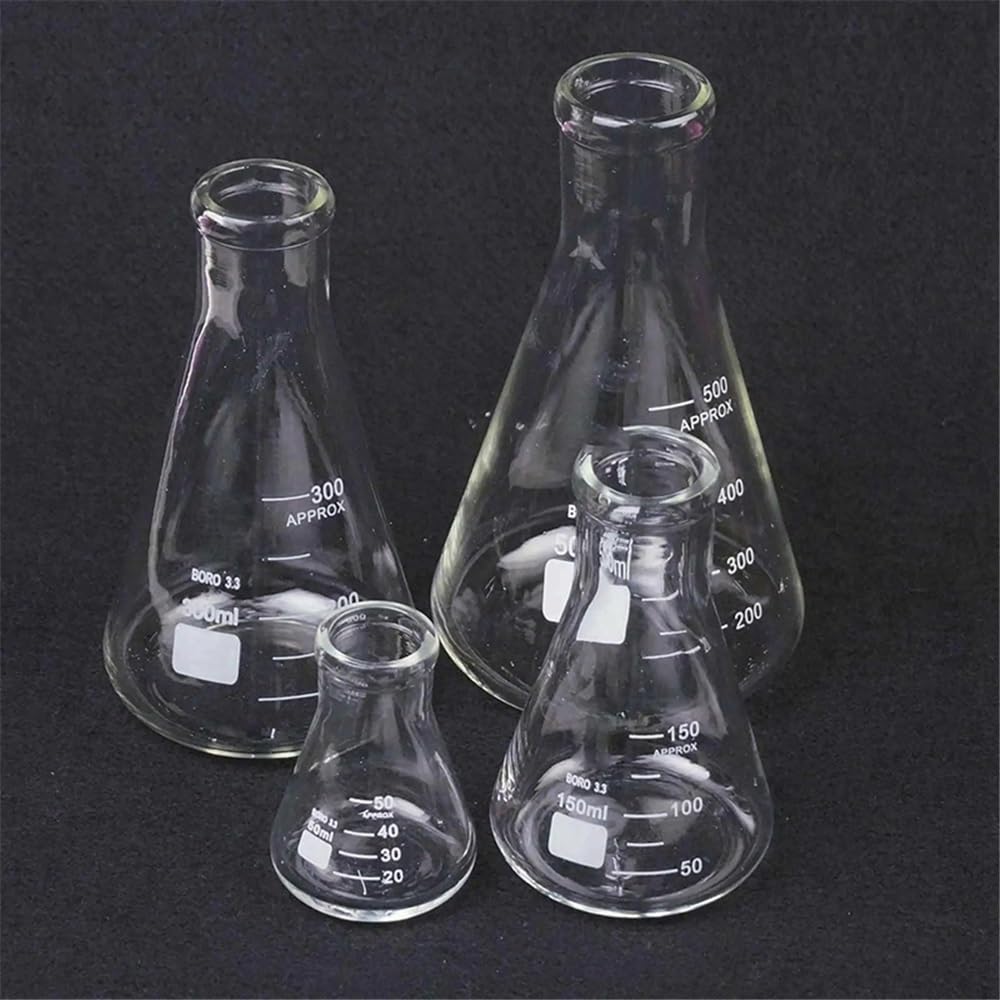 Vetreria da laboratorio Beuta conica in vetro 50/100/150/200/250/300/500/1000/2000/3000/5000ML G3.3 Forniture di laboratorio(2000ml)