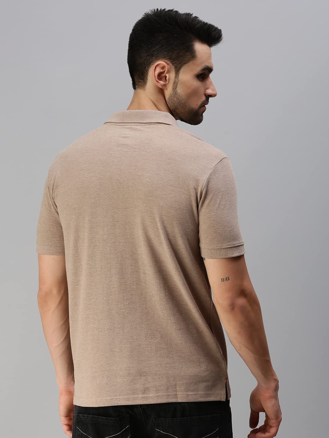 ONN Men's Solid Regular Fit Polo NC432_CML_1PC_Camel_L - Image 4 thumbnail