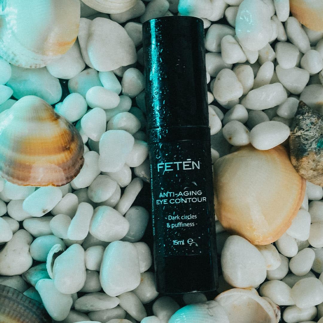 FETEN Contorno Occhi Uomo - Crema Antiocchiaie per occhiaie scure e borse effetto immediato, Siero Antirughe con Vitamina C per palpebre cadenti, Trattamento Schiarente 15ml (Confezione da 2)