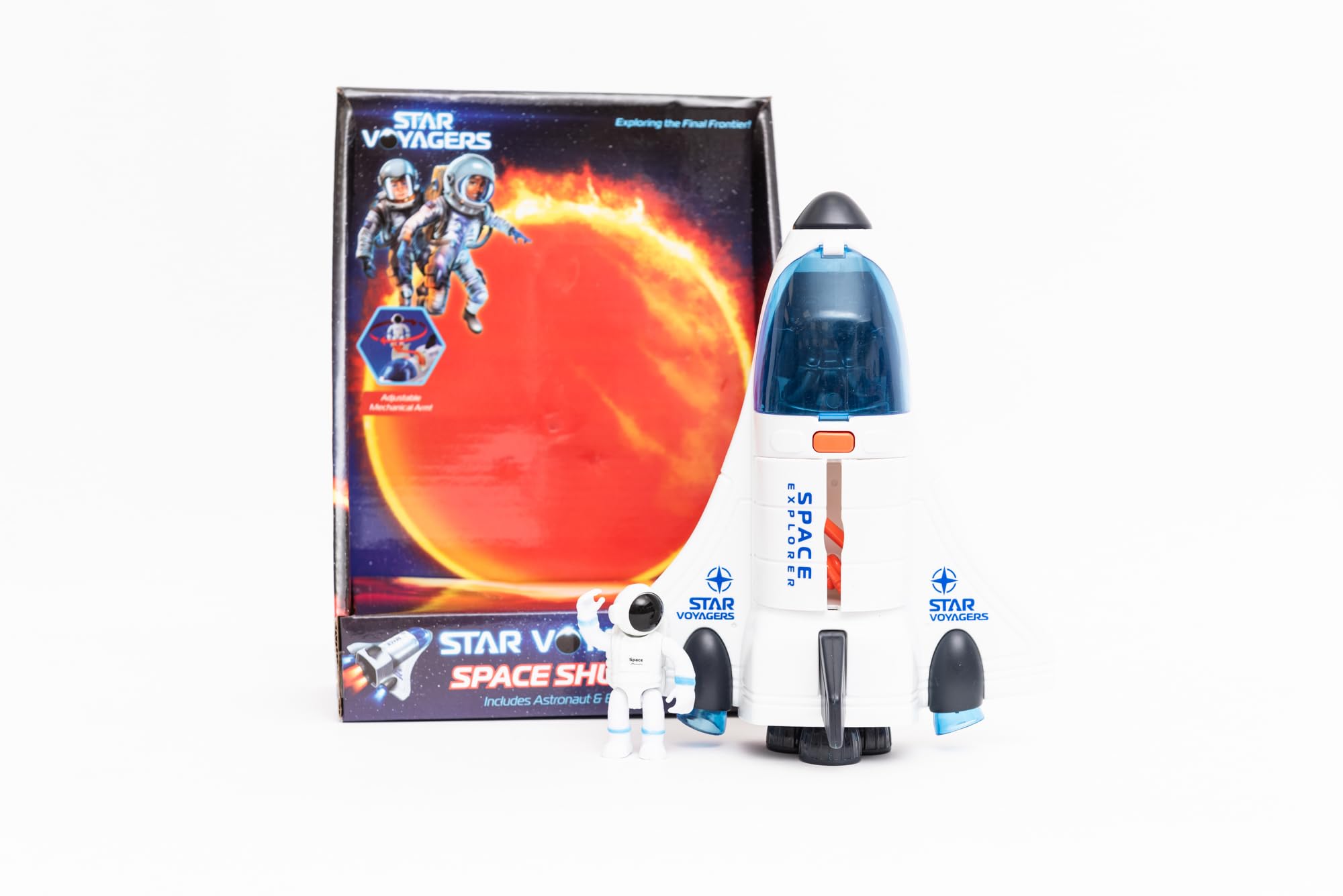 Star Voyagers Space Shuttle with Astronaut, White, Small - Image 2