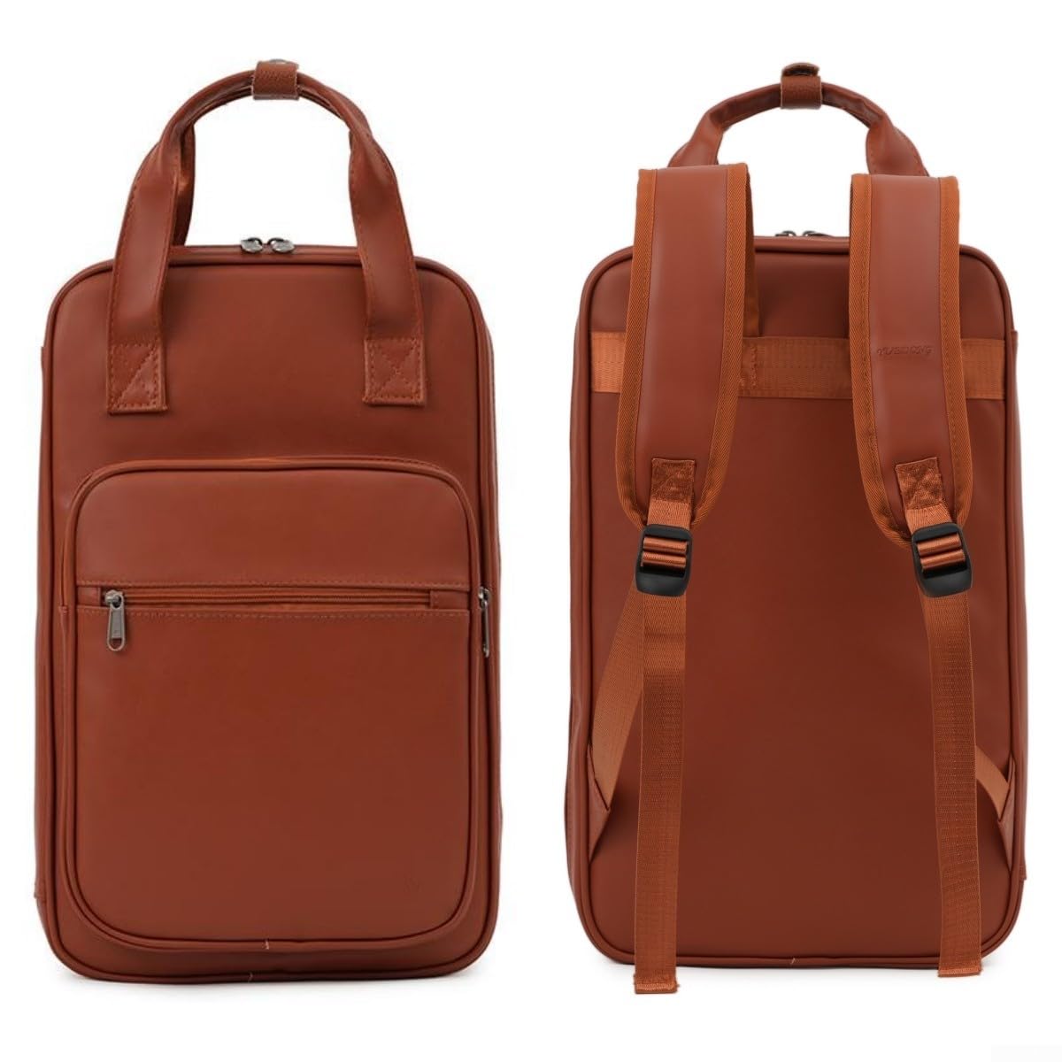Borsa per bacchette in pelle, porta batteria spessa con tracolla, per libri di musica, studenti, insegnanti, batteristi, accessori (marrone)