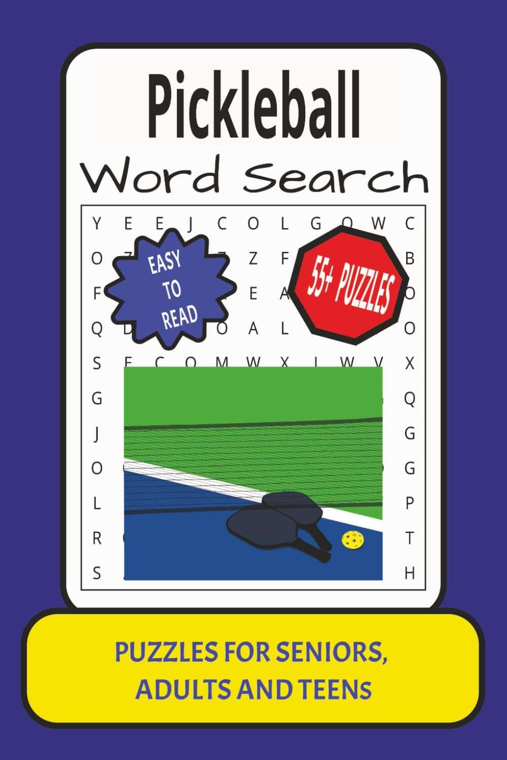 Pickleball Word Search: Word Search with Easy to Read Print about Pickleball, Puzzle Book, Pickleball Activity, Brain Games, Competition, Players and ... (Sports and Activities Word Search Book)