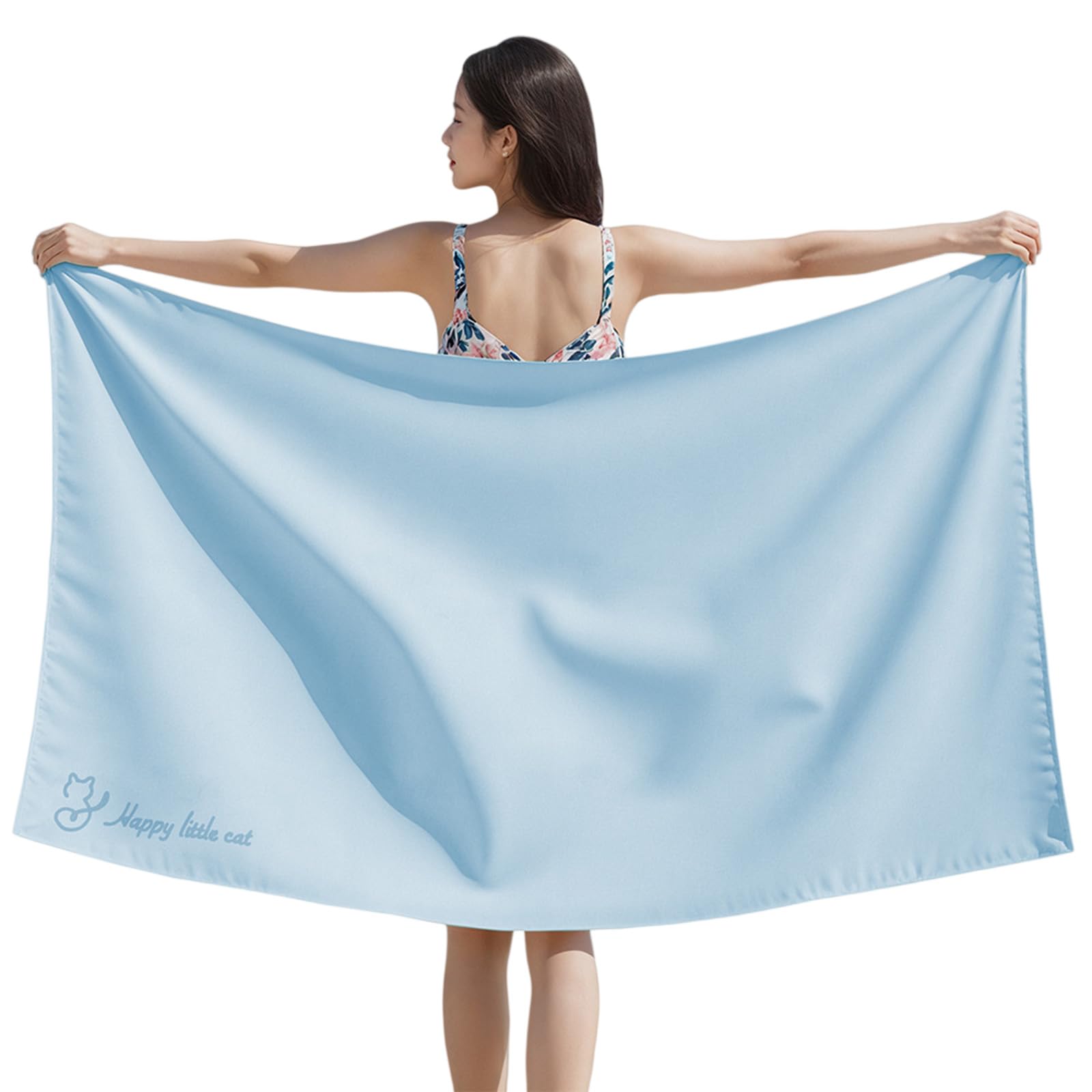 Msioytog Quick Drying Beach Towel Sandproof Towel for Gym Workout Swimming Yogas Soft Absorbent Polyester Texture 80X160Cm Thin Gym