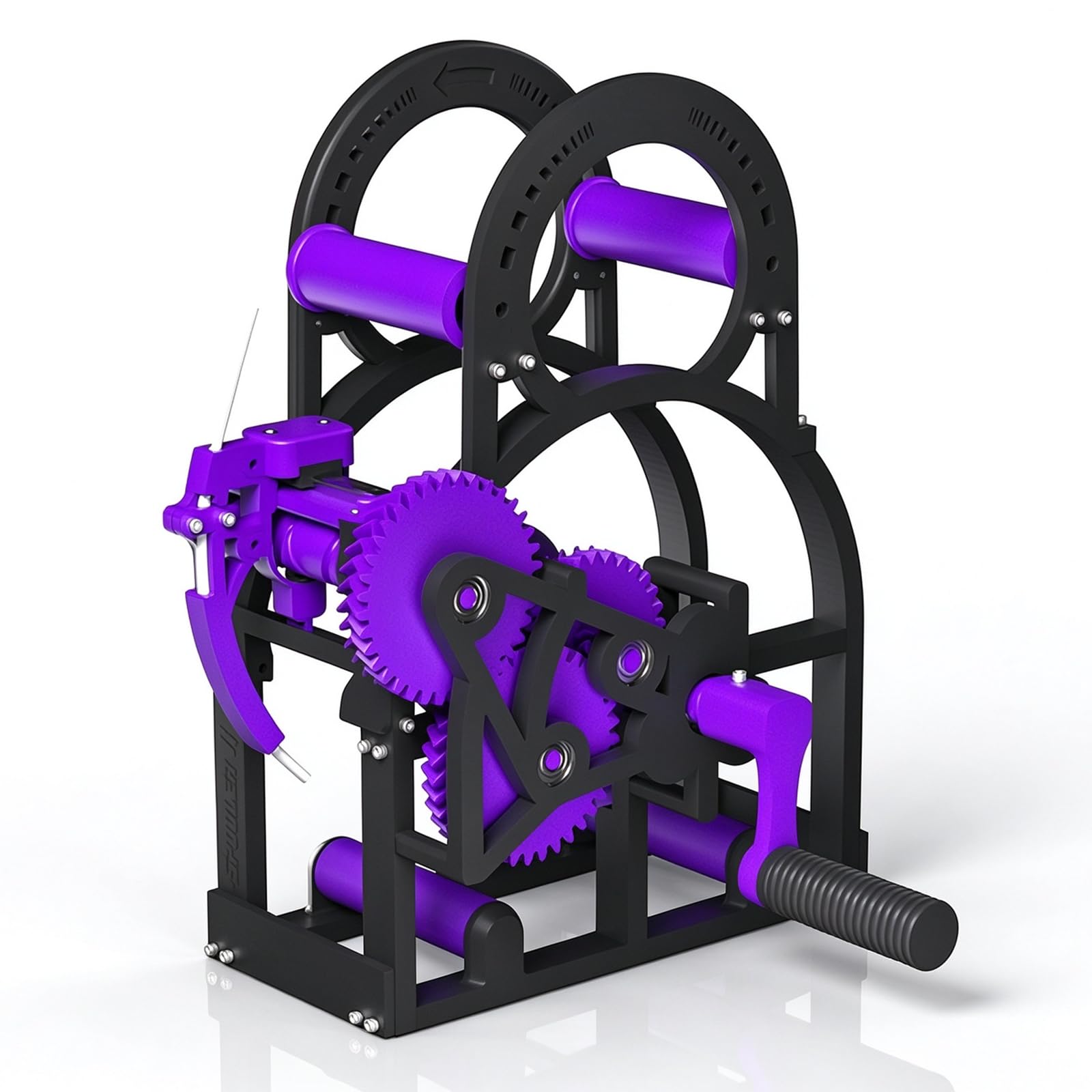 Rebobinador De Filamento Para Impresoras 3d; Dispositivo De Bobinado Manual (con Manivela) Y Compatible Con Taladro Eléctrico; Apto Para Bobinas De 20 Cm (filamento De 1 Kg) Purple