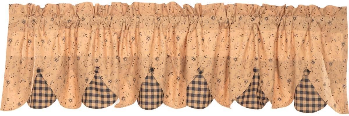 VHC Brands Maisie Valance 18x90 Country Curtain, Tan
