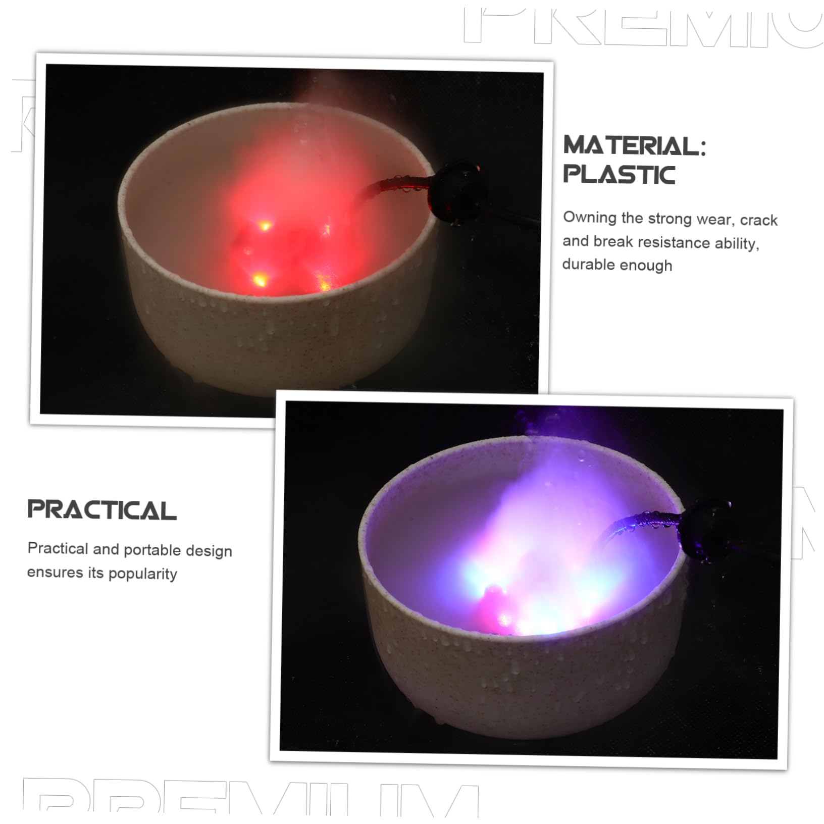 Cabilock Led Mist Maker for Fish Tanks and Rockery Atomizing Head Fogger Long Power Adapter for Indoor and Outdoor Use for Aquatic Crafts and Decorative Fountains