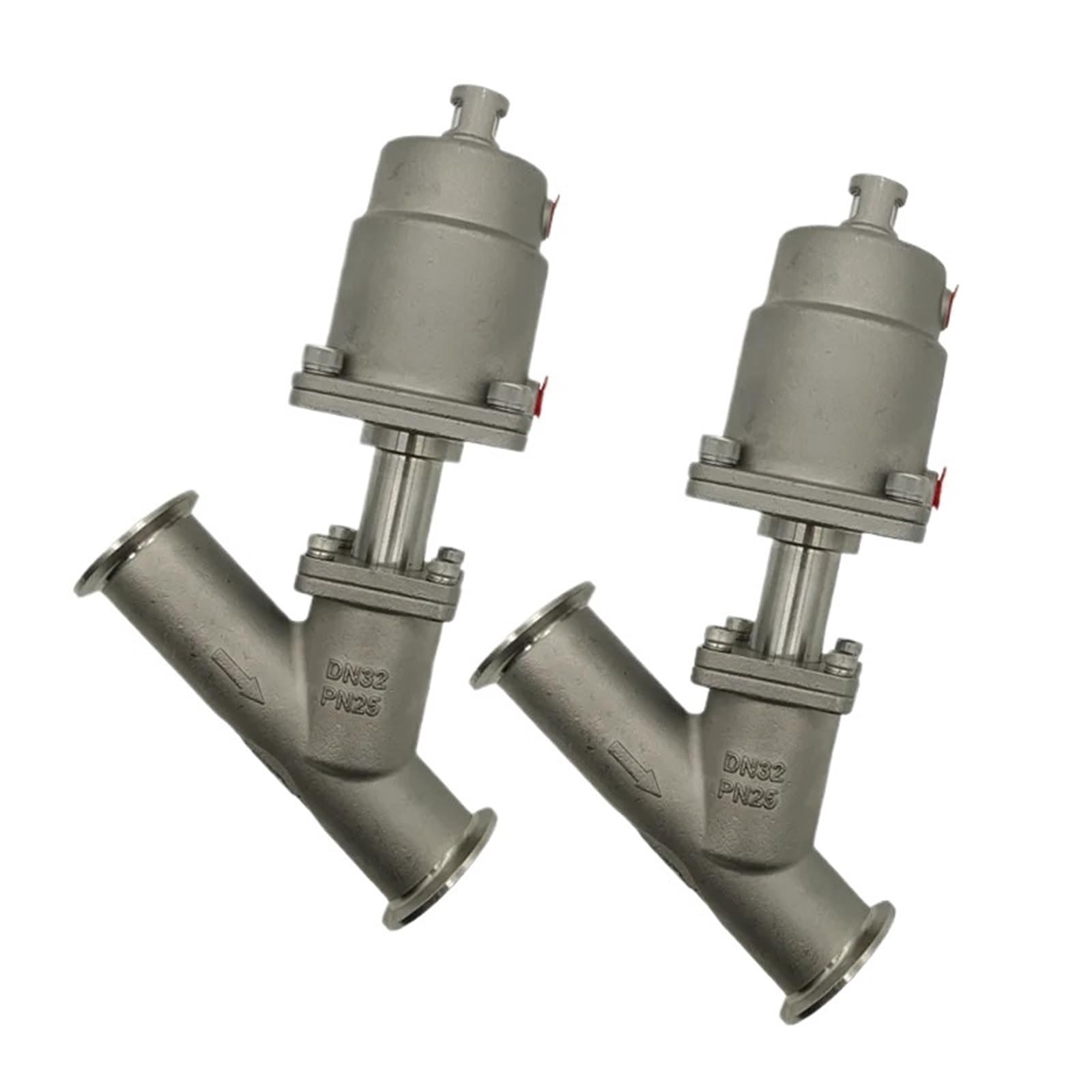 Vanne de siège angulaire pneumatique 1 pouce pour stopper les fuites de vapeur sous 16 bars