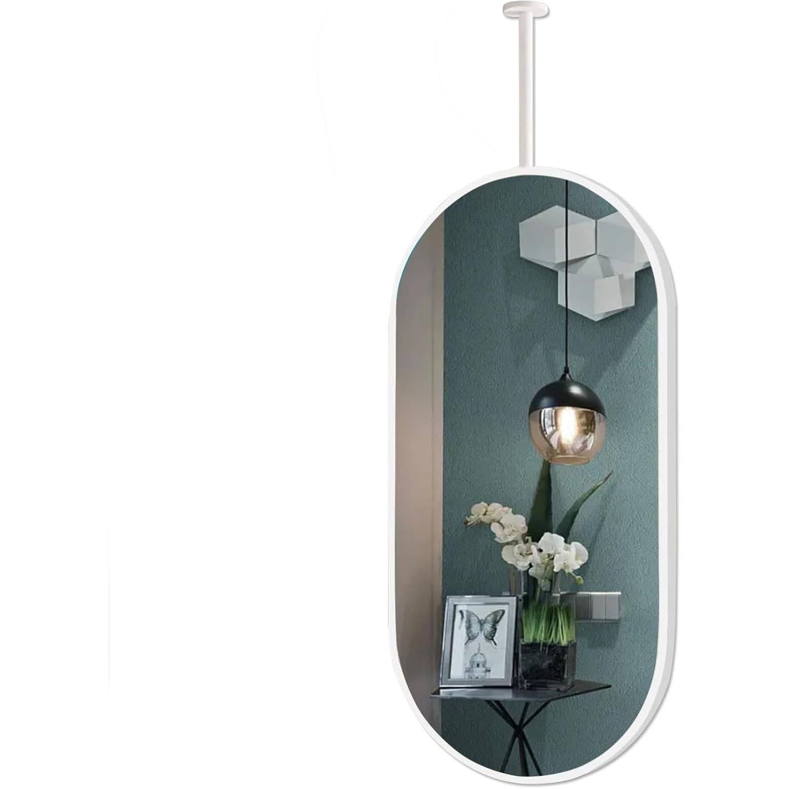 Miroir ovale gain de place pour petites salles de bain sombres