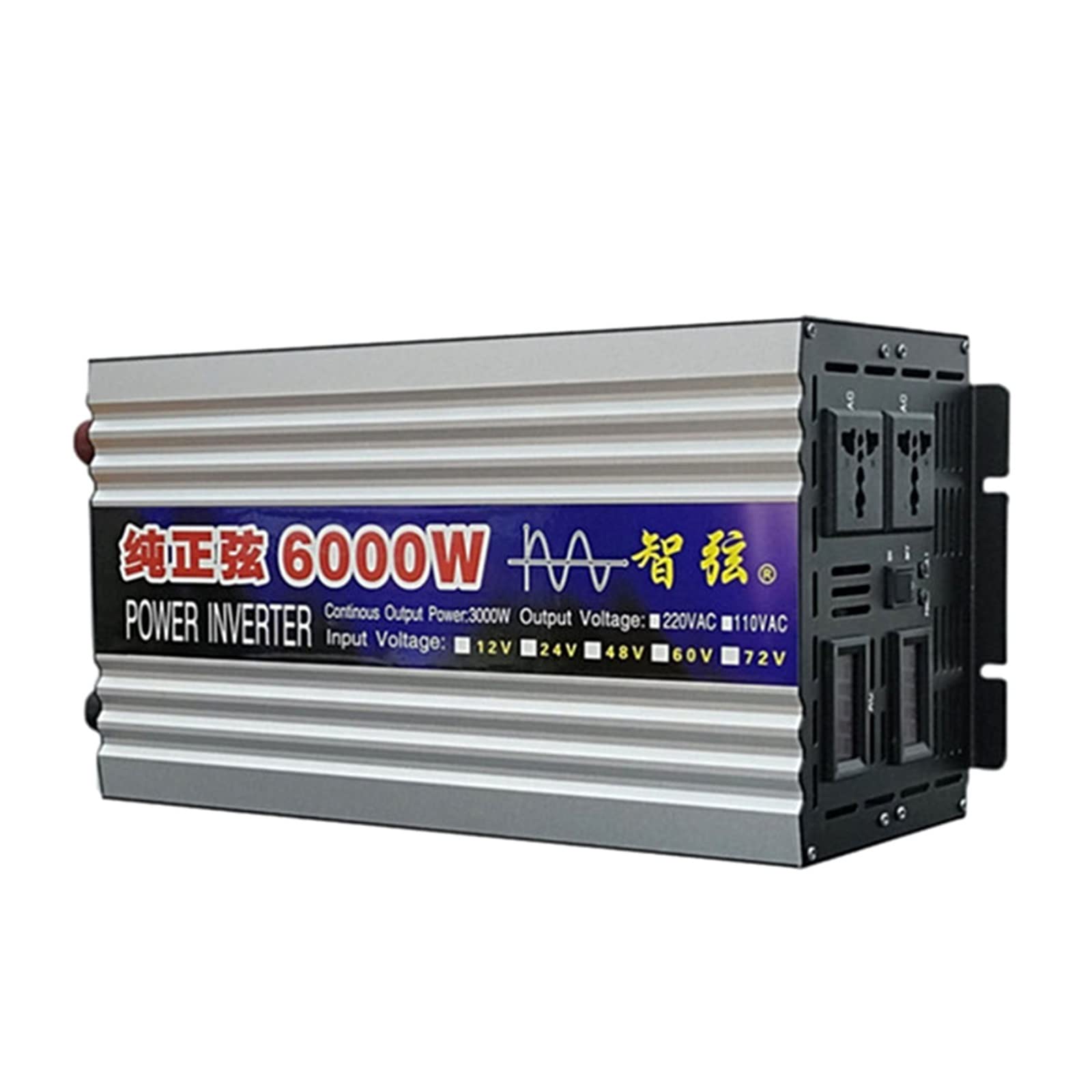 8000W 6000W 5000W Czysta sinusoidalna przetwornica fali sinusoidalnej DC 12 V 24 V na AC 220 V 50 Hz 60 Hz Przetwornica napięcia Przetwornica napięcia o dużej mocy podwójnego wyjścia(8000W,