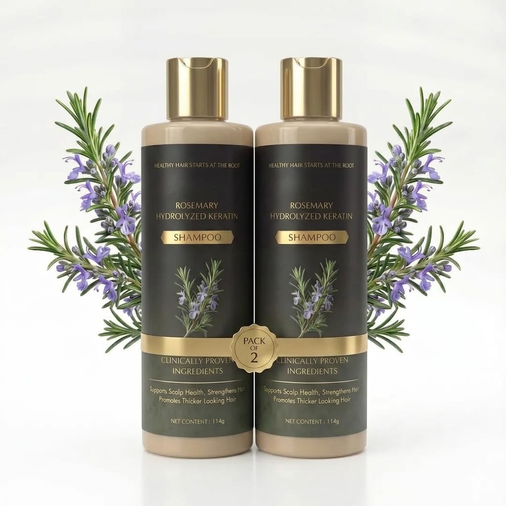Organic Rosemary Hair Growth Shampoo | Natural Thickening & Strengthening Shampoo with Rosemary Extract & Hydrolyzed Keratin | Hair Care for Men & Women-picture-32