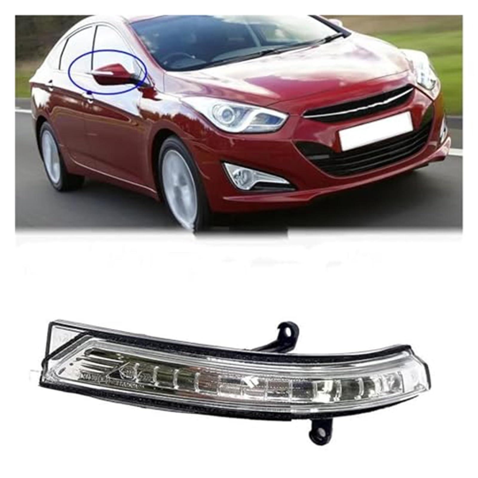Dla Hyundai, dla I40 2011-2018 samochodowe światło LED na lusterko wsteczne lampka kontrolna kierunkowskazu #876143Z000 876243Z000 Światło kierunkowskazu samochodowego