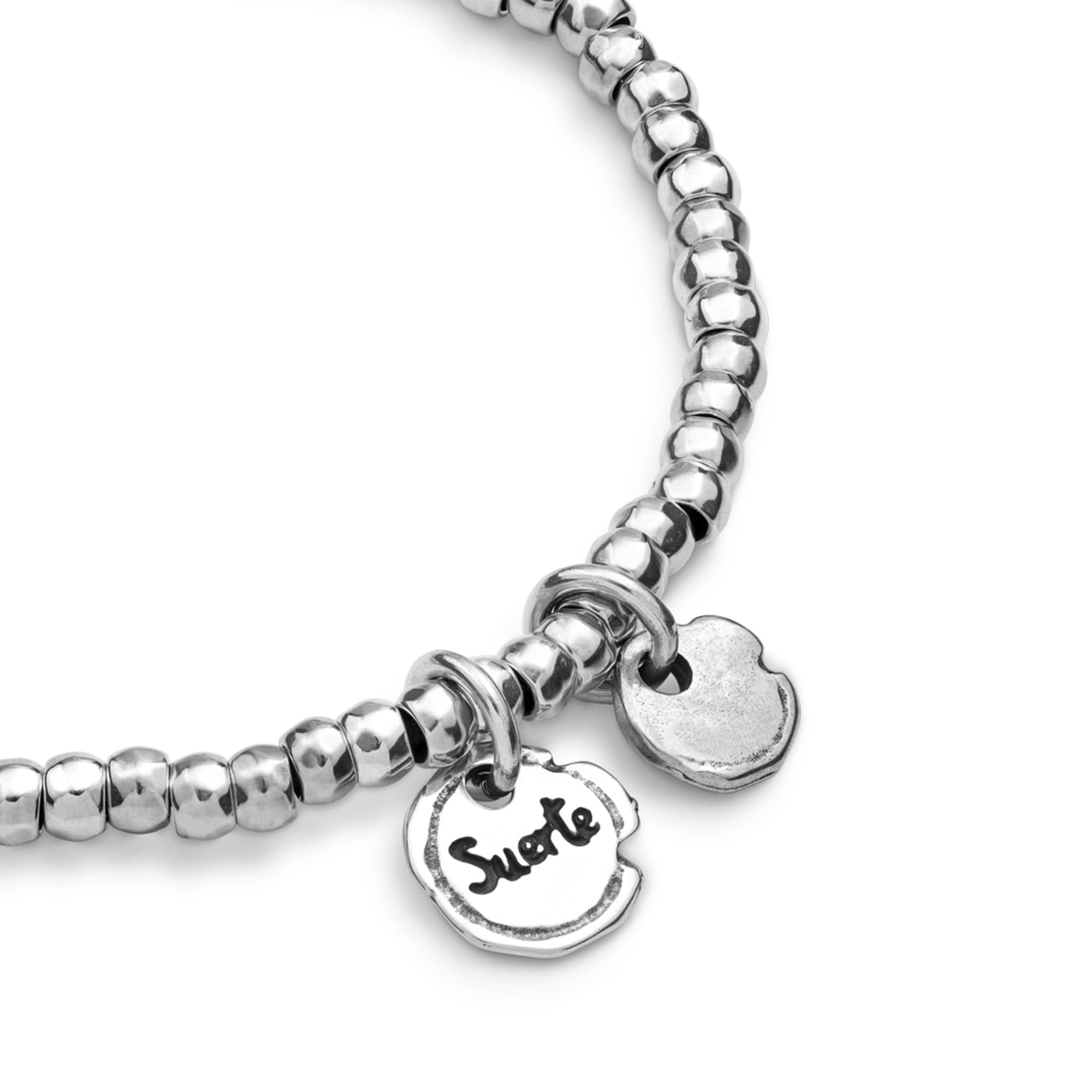 Uno de 50 | Pulsera Bañada en Plata de Ley | Charm de la Suerte | Joya Artesanal | Hecho a mano en España