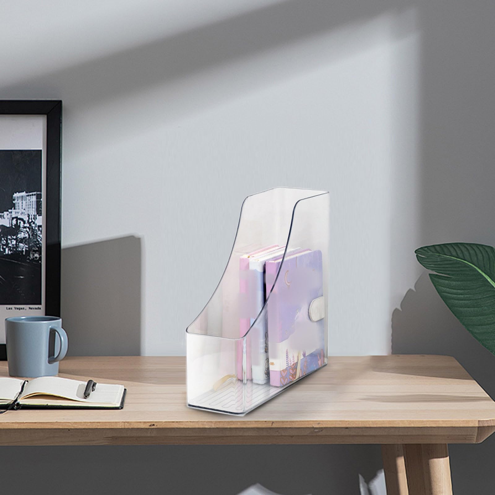 Clear Acrylic Magazine File Holder Acrylic Desk Organizers And Accessories Rack For Office