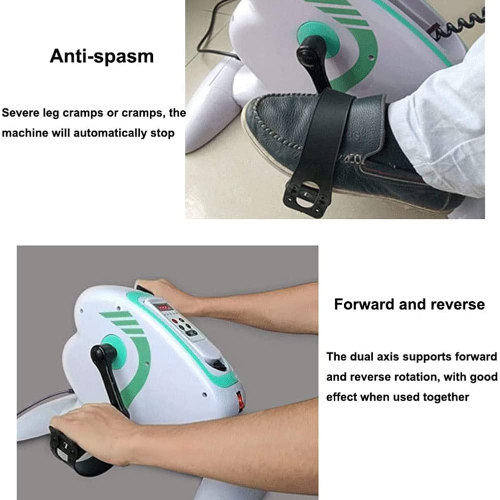 Pedaliera elettrica, Mini Cyclette elettrica Portatile Regolabile, per Allenamento riabilitativo di Braccia e Gambe, con Telecomando