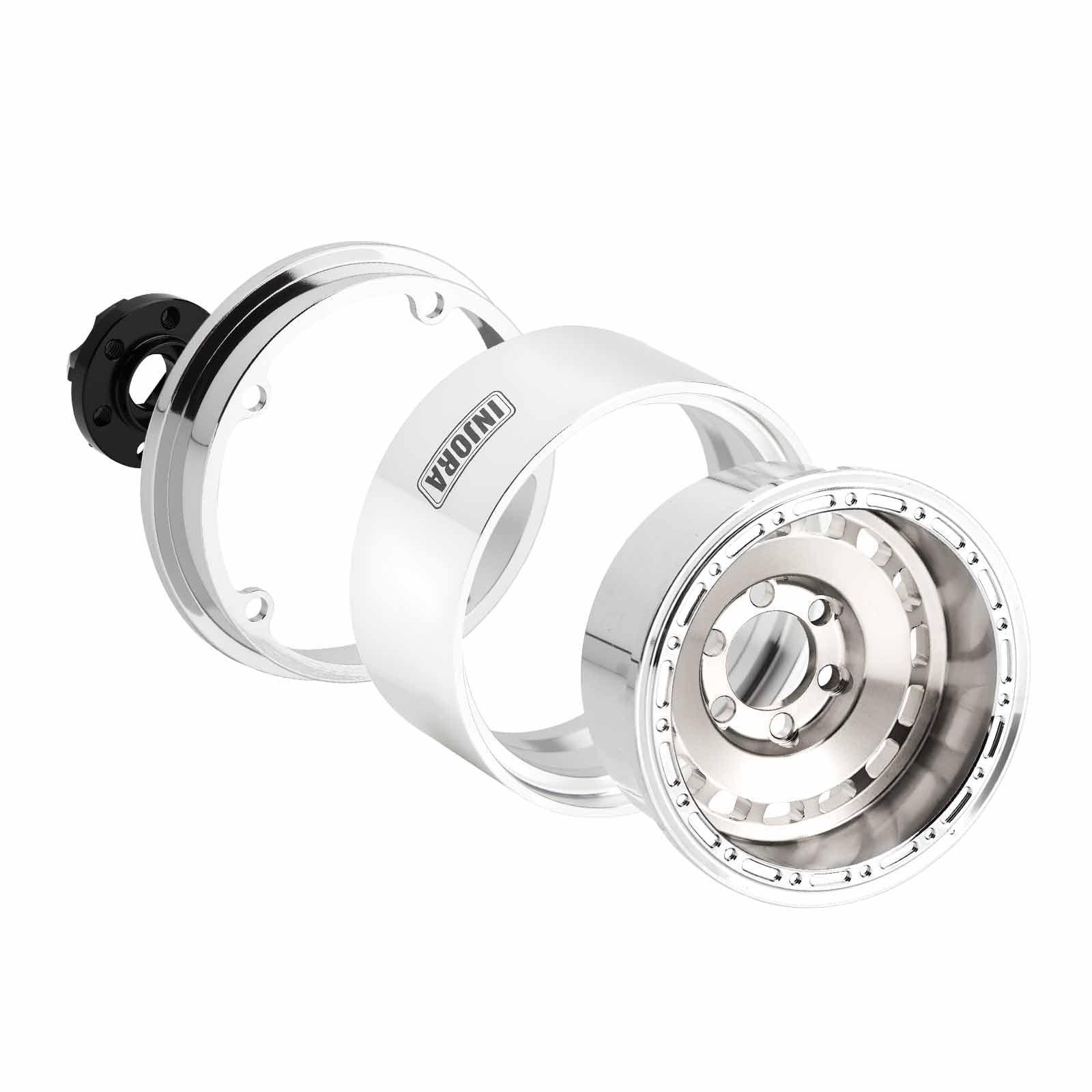INJORA Llantas 1.9" CNC Aluminio Desplazamiento -10mm para 1/10 SCX10 TX4 RC Crawler Mejoras