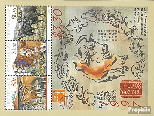 Prophila Collection Nuova Zelanda Block 64 (Completa Edizione) 1997 Anno Mostra Hong-Kong (Francobolli per i Collezionisti) Altri mammiferi