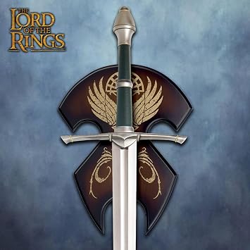 UNITED CUTLERY Lord of the Rings Streicher's Ranger Sword Aragorn Decorative Sword with Wall Plate 120 cm for collectors