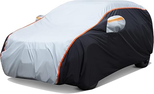 Sailnovo Funda de coche SUV para todo tipo de clima, impermeable, protección UV, resistente al viento, para exteriores, ajuste universal para SUV de