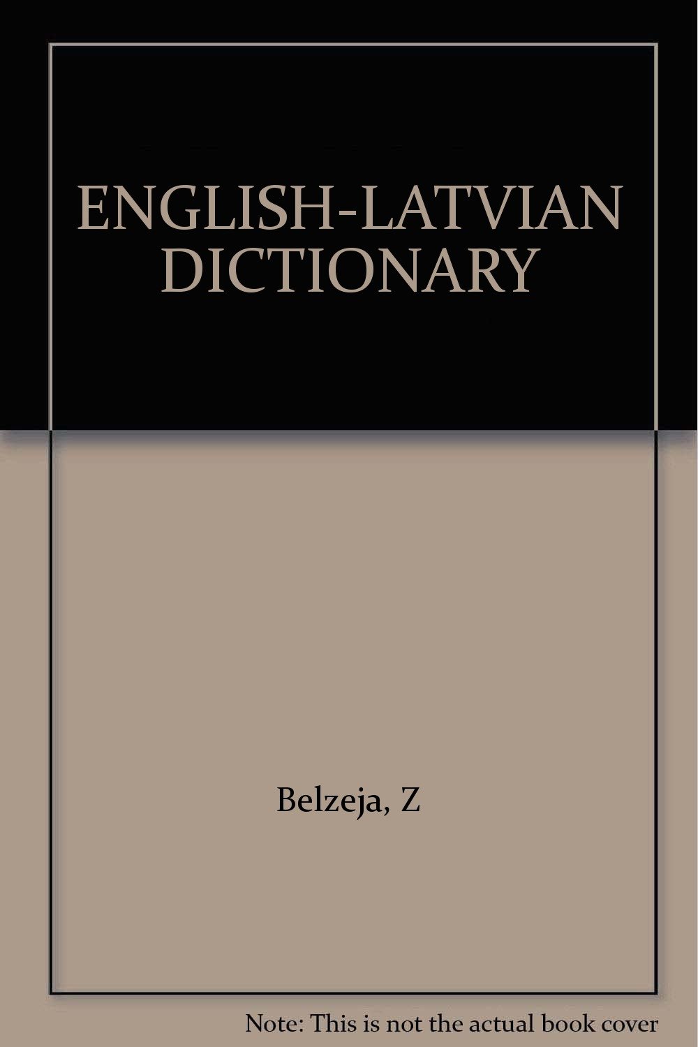 ENGLISHLATVIAN DICTIONARY Z Belzeja Books