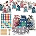 AILUKI 24 calendarios de Adviento para rellenar bolsas de tela, bolsas de regalo con 1 – 24 números de Adviento, pegatinas para calendario de Navidad, bolsas de regalo de yute para hombres y niños