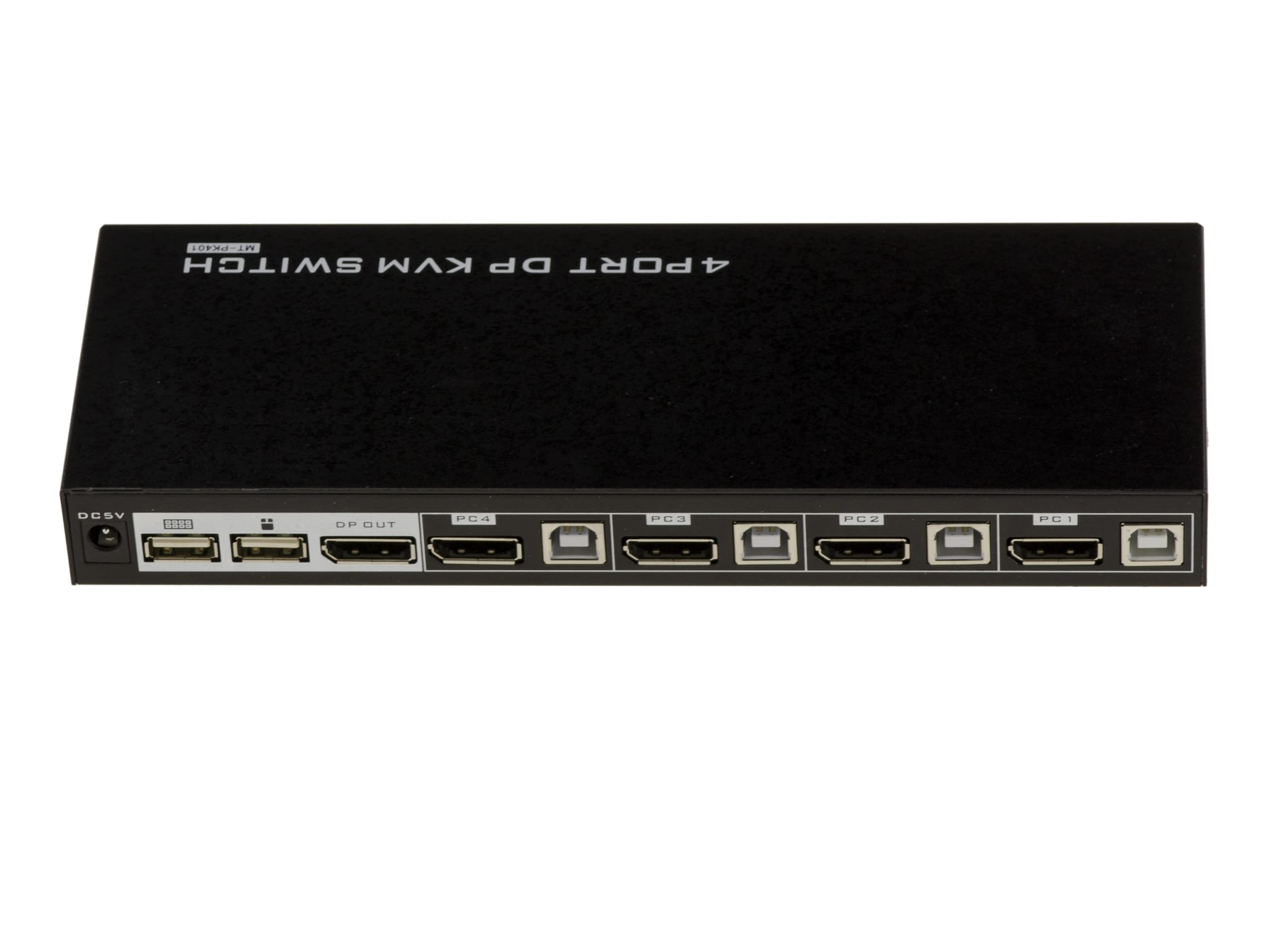 KALEA-INFORMATIQUE KVM Switch Automatique pour 4 PC avec Liaison écran DISPLAYPORT 4K 60Hz et Clavier Souris sur Port USB. avec télécommande, Alimentation et Cordons - Ultra HD 4K 60Hz