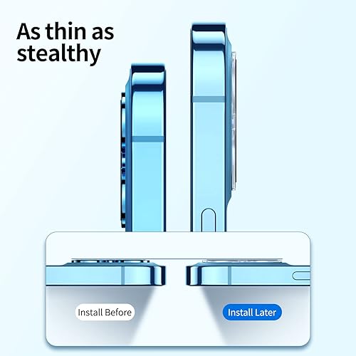 Miniatura 5 de NEW'C Paquete de 4, 2 protectores de pantalla para iPhone 12 6.1 pulgadas + 2 protectores de lente de cámara, protección de sensor, película de