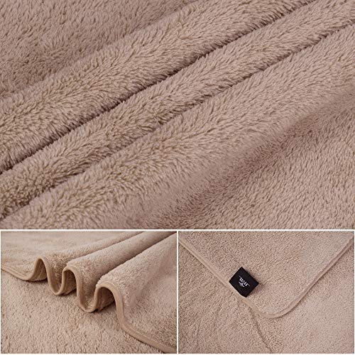 Image of JML Luxury Hotel & SPA Bath Towels (2 Pack, 30 inchx60 inch) - 350GSM High Density Fleece Towel Sets - Super Soft and Absorbent, Lint Free, Fade Resistant Oversized Bath Towel, Coral Fleece Camel | 350GSM, Microfiber, Super Soft, Absorbent, Quick-drying, Lightweight, Lint Free, Fade Resistant