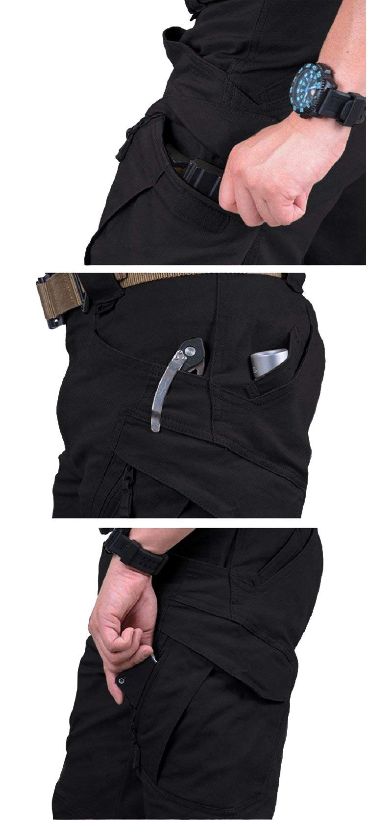 MAGCOMSEN Herren Cargo Hose Army Combat Baumwolle Militär Hose mit Multi Taschen Funktionshose