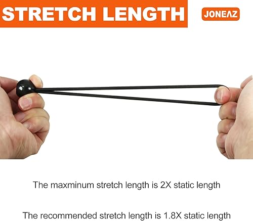 Miniatura 5 de 50 cuerdas elásticas de bolas de 6 pulgadas, color negro, resistentes al aire libre para toldos, lonas, resistentes a los rayos UV