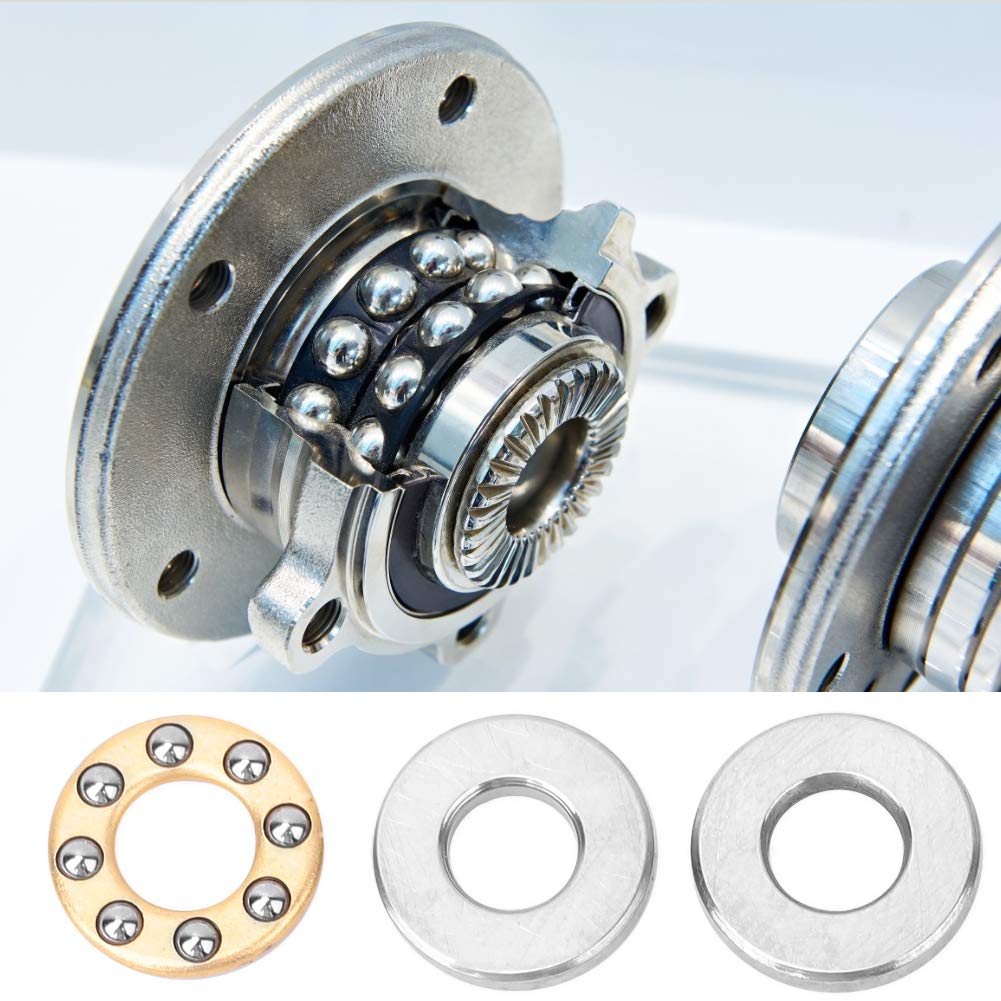 Respicefinem 10 Pieces Miniature Thrust Ball Bearings Set Multiple Sizes F2.5-6M F3-8M F4-9M F4-10M for Fine Mechanisms Model Making (F2.5-6M 2.5 * 6 * 3mm)