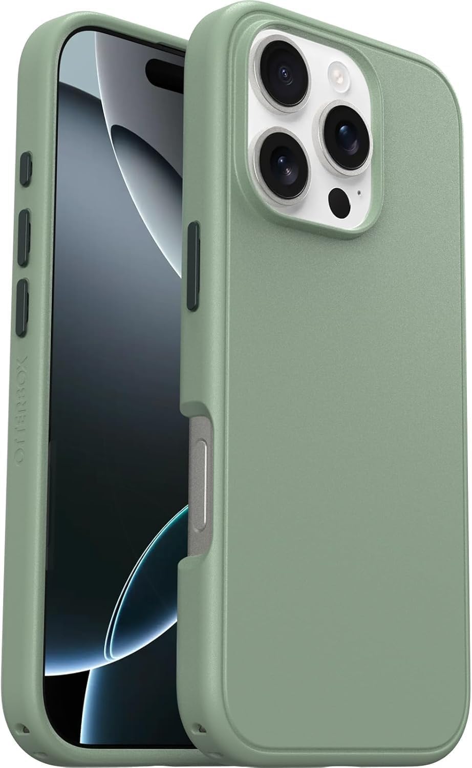 OtterBox iPhone 16 Pro - Symmetry Series Case - Sagebrush (Green) - Snaps to MagSafe - Ultra-Slim - Raised Edges Protect Camera & Screen - Non-Retail Packaging