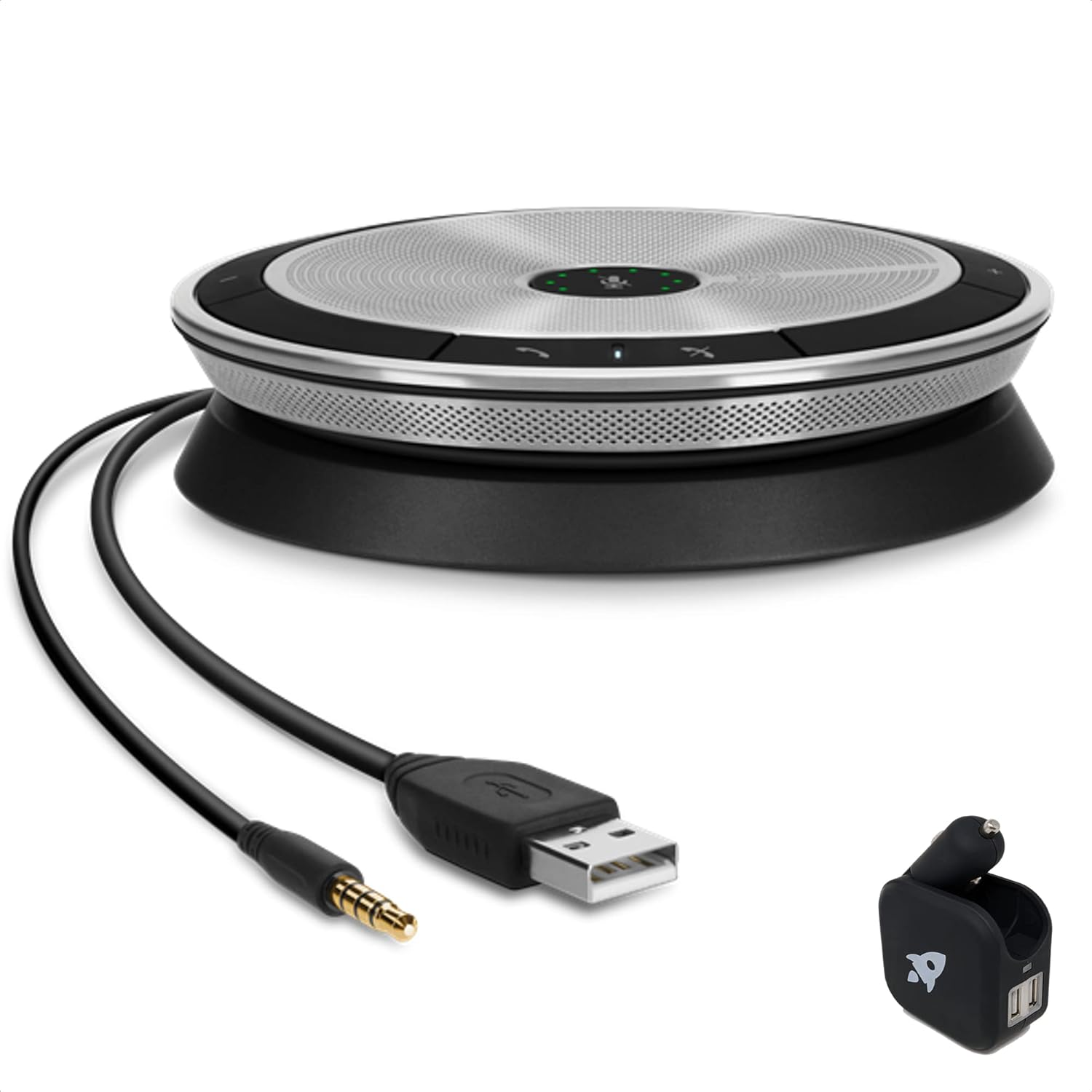 EPOS Expand SP20 USB Speakerphone – Crystal-Clear Audio, Plug-and-Play USB & 3.5 mm Connectivity for Laptop/Smartphone, Enhances Video Meetings Audio and Cellphone Calls (Power Adapter Included)
