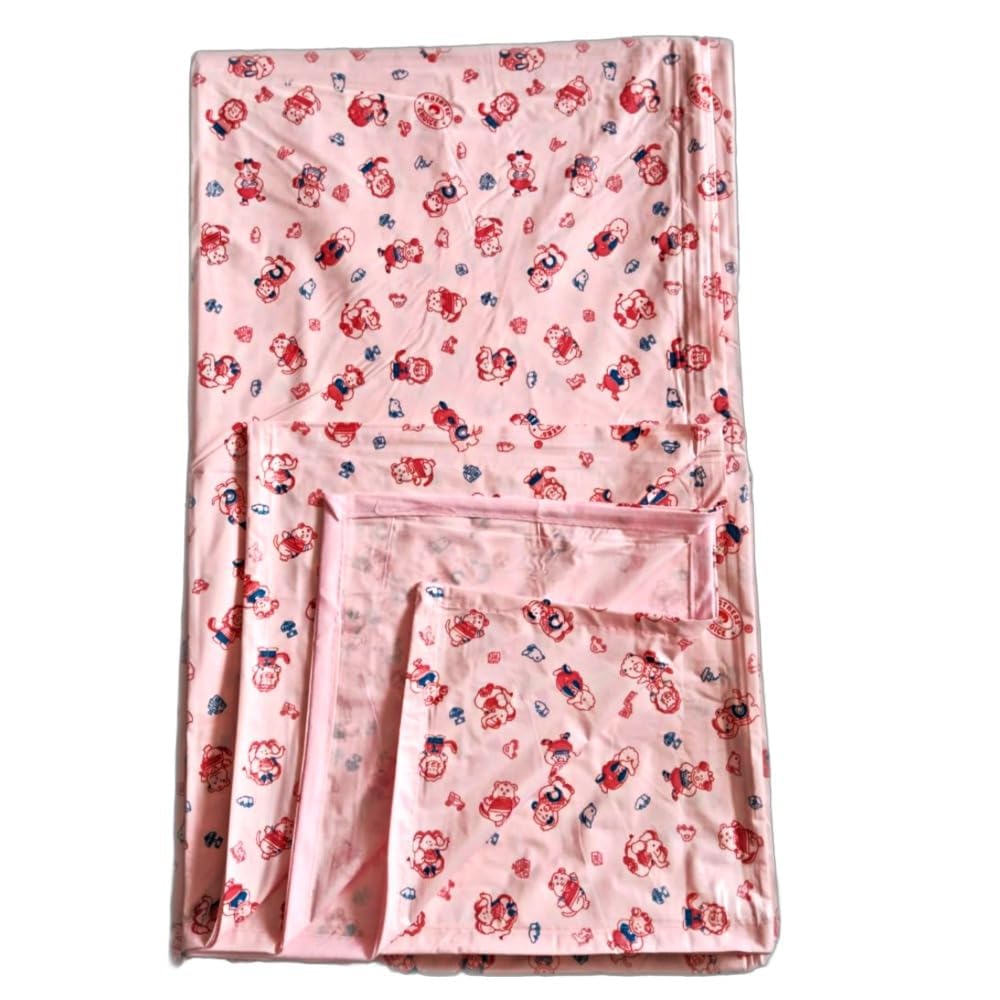 Mothers Choice® King Waterproof PVC Plastic Mattress Protector/Bed Protection Sheet for Baby and Adult, 95 x 73 Inches - Pack of 1, Pink-image-49