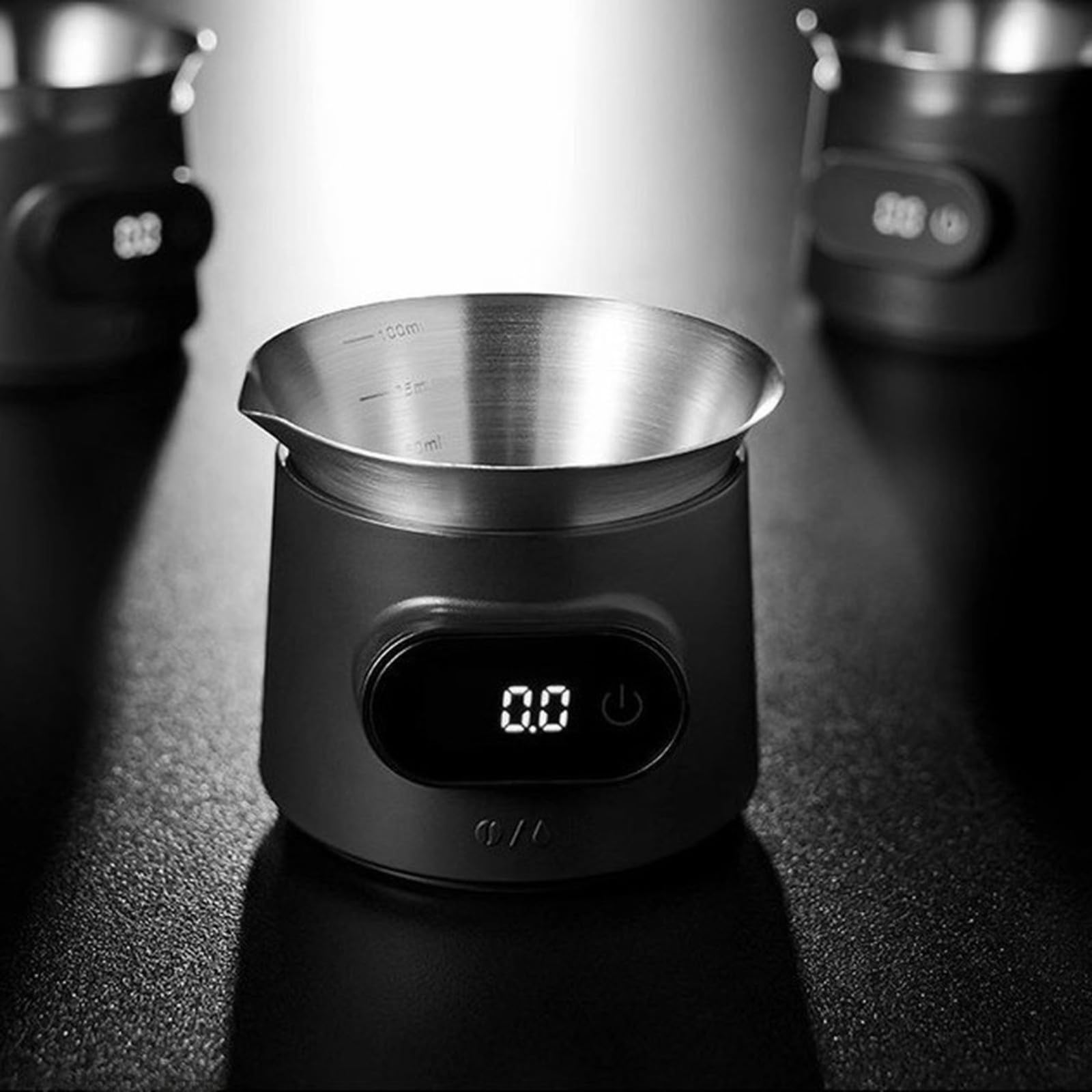 Digitale Espresso-Kaffee-Waage mit 100 ml Tropfbecher, 0,1 g Präzisions-LED-Anzeige zum Brauen
