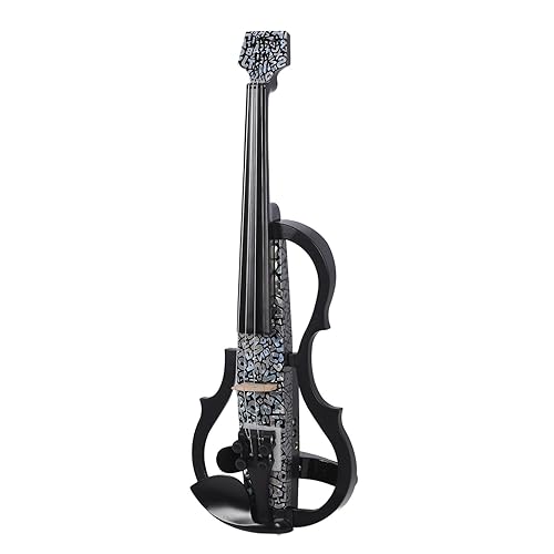 Eujgoov Violín Eléctrico Fibra de Carbono Profesional Fiddle Silencioso con Camioneta Tuning sin Esfuerzo Inmediatamente Playing Teenagers Stage