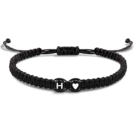 YKLL Initial Alphabet Bracelets for Women, Best Friend Birthday Gifts, Adjustable Letter...