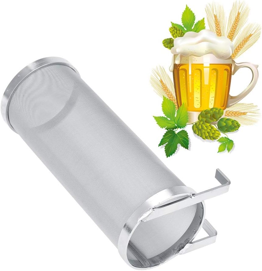 Nikou Beer Dry Filter, 300 Micron Stainless Steel Home Brewing Beer Brewing Hop Filter, with Hook Coffee Hops(10 * 25.5cm) - Image 4