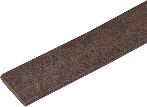 uxcell Rollos de tiras de fieltro para muebles, protectores de suelo autoadhesivos de 59 x 1 pulgada para patas de muebles, suelo de madera dura,