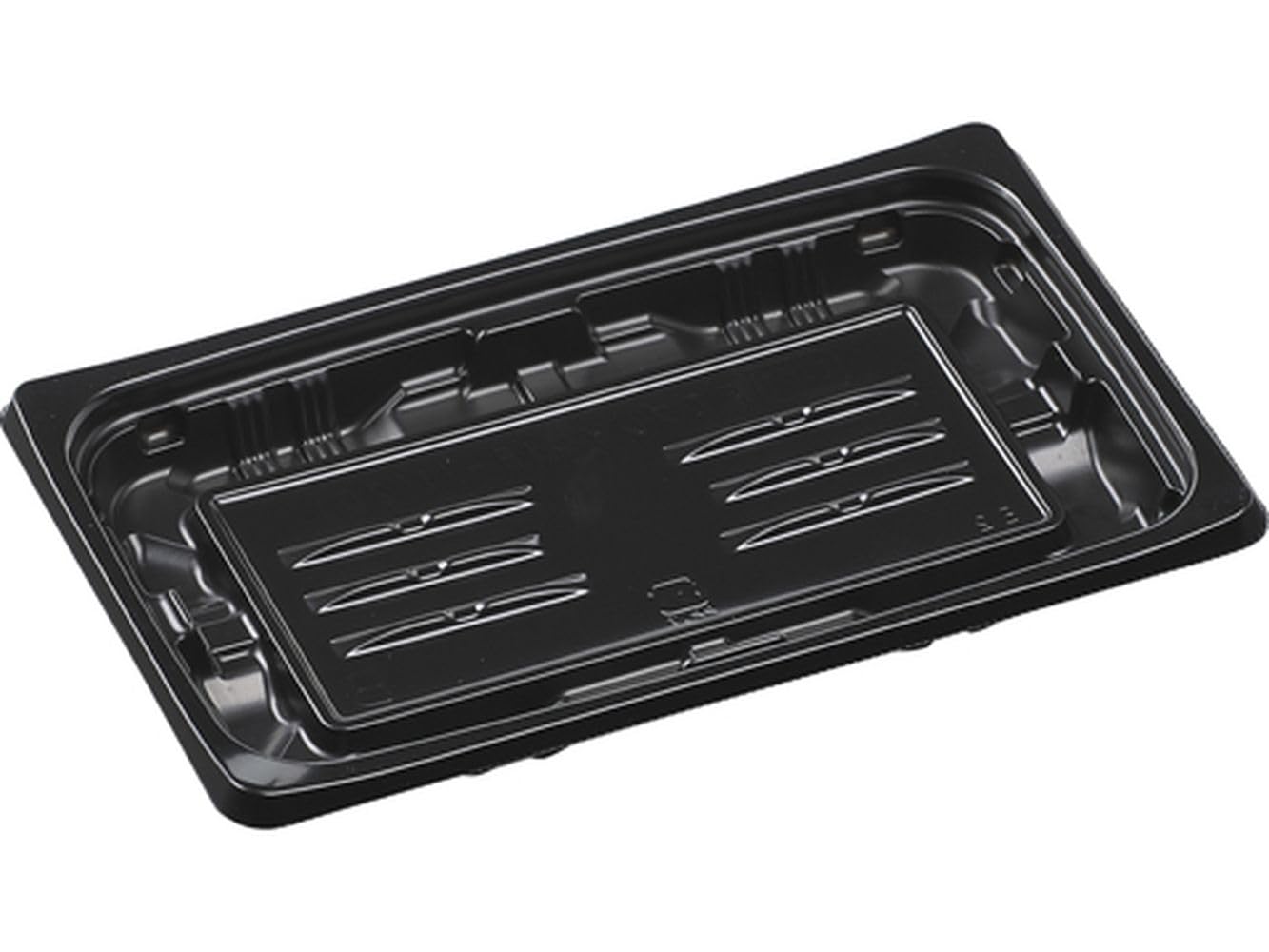 【ケース販売】 エフピコ(Fpco) FTプレイン18-11(20) 黒 1200枚入 1TU3