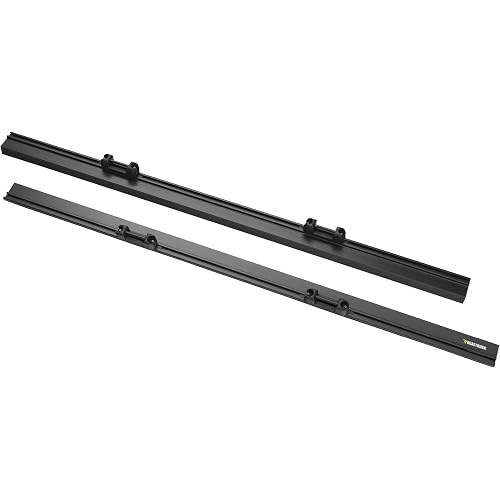 RealTruck TruXedo Elevate TS Rails | 1118414 | Fits Jeep Gladiator & Ford Maverick (50" Rail Length) | RAILS & Cleats Only, black